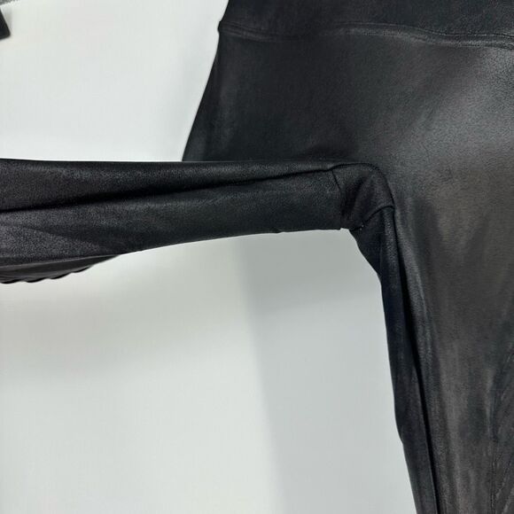 SPANX Faux Leather Moto High Waist Leggings Womens Size XL Black 20136R - Picture 8 of 10